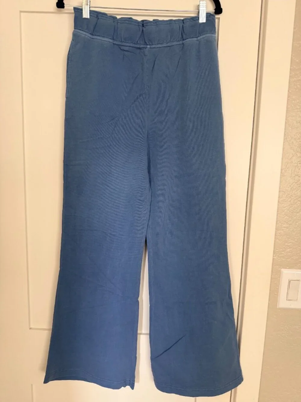 Double Zero Women’s Pants Sz Small Blue Gray Wide - Picture 3 of 4